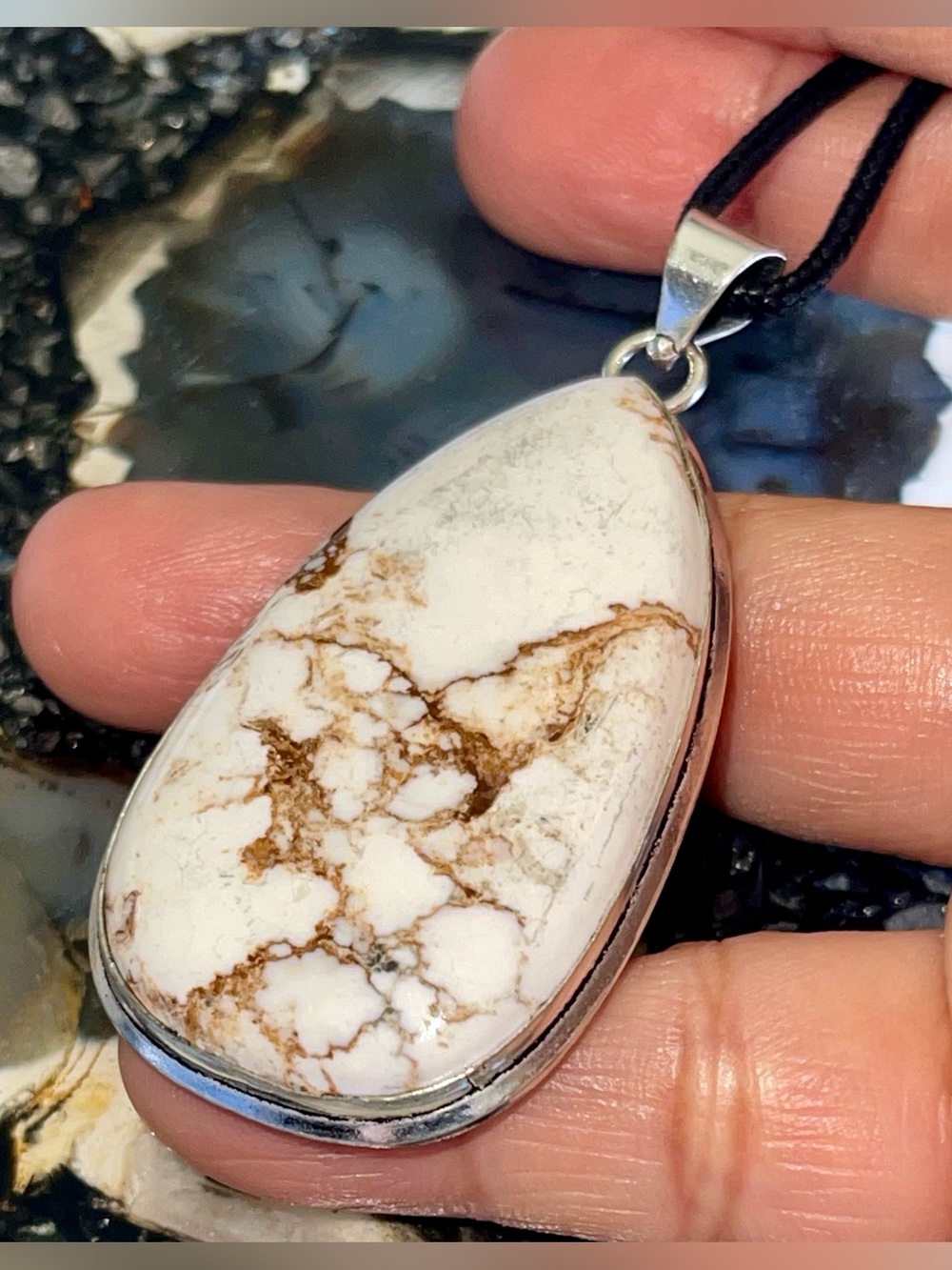 Wild Horse Jasper Magnesite Pendant 2 1/2”